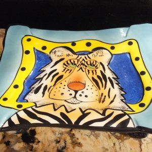 SWAK Lynda Corneille Walter the Tiger Sushi Footed Paw Dish